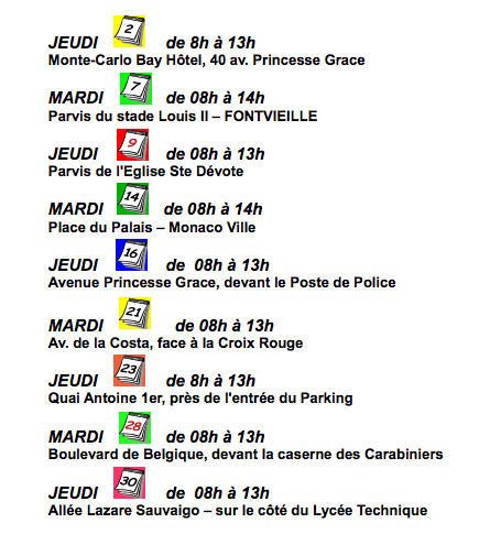 Les collectes de Juin