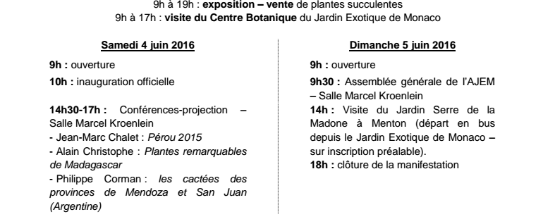 programme expo cactus