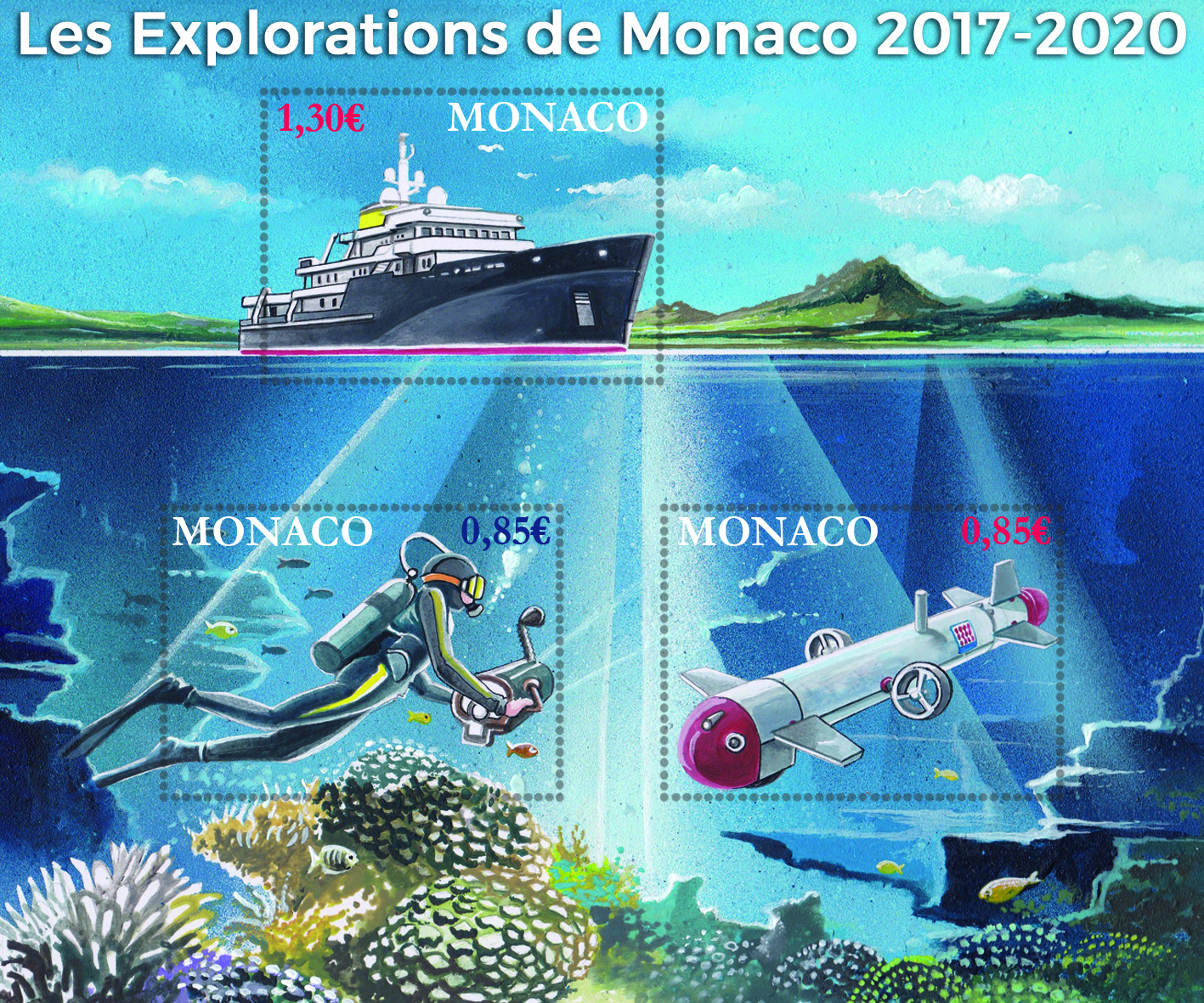 L’Office des Timbres de Monaco met en vente de nouveaux timbres :