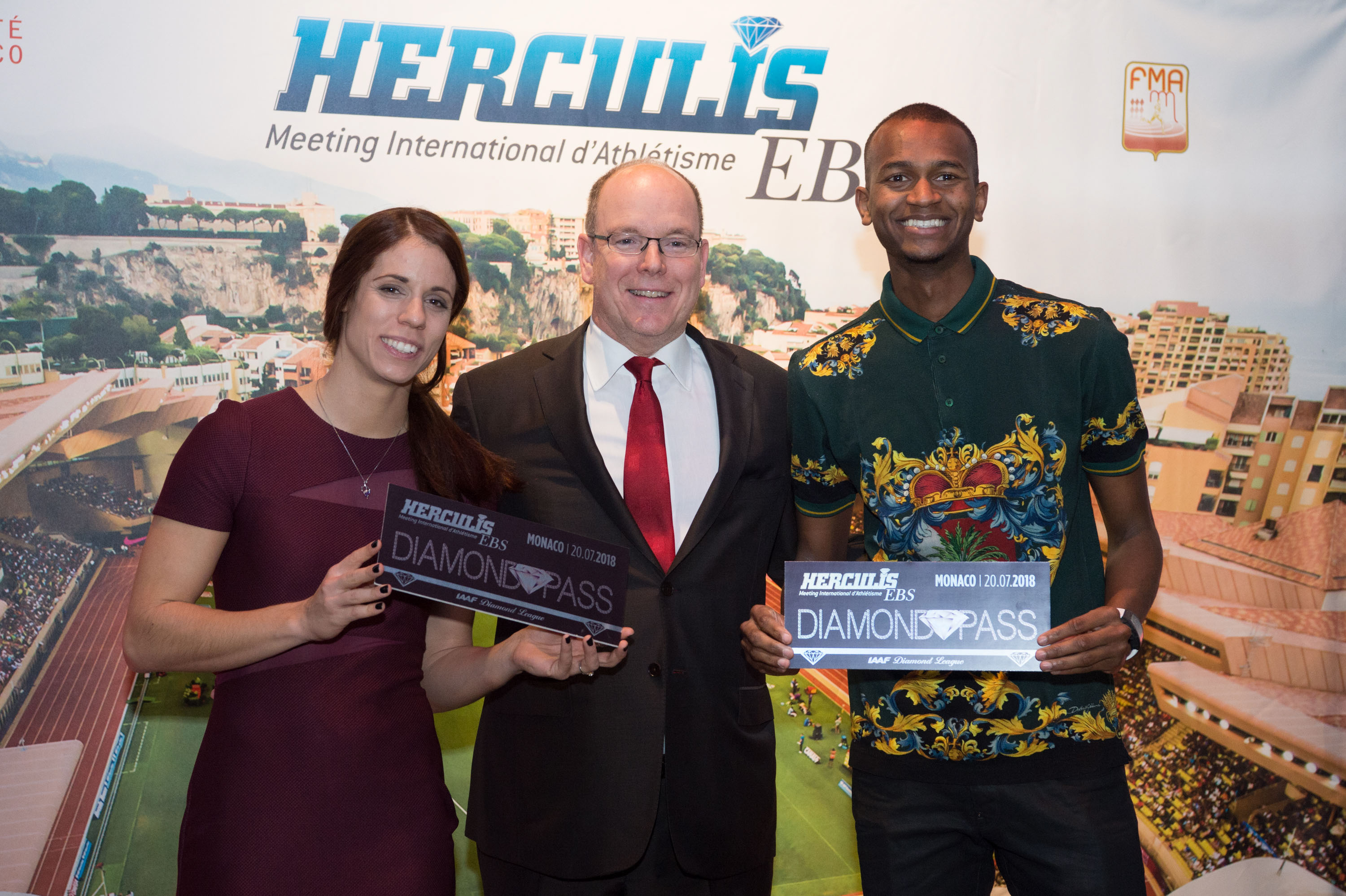 Les Champions du Monde STEFANIDI et BARSHIM pour HERCULIS EBS 2018