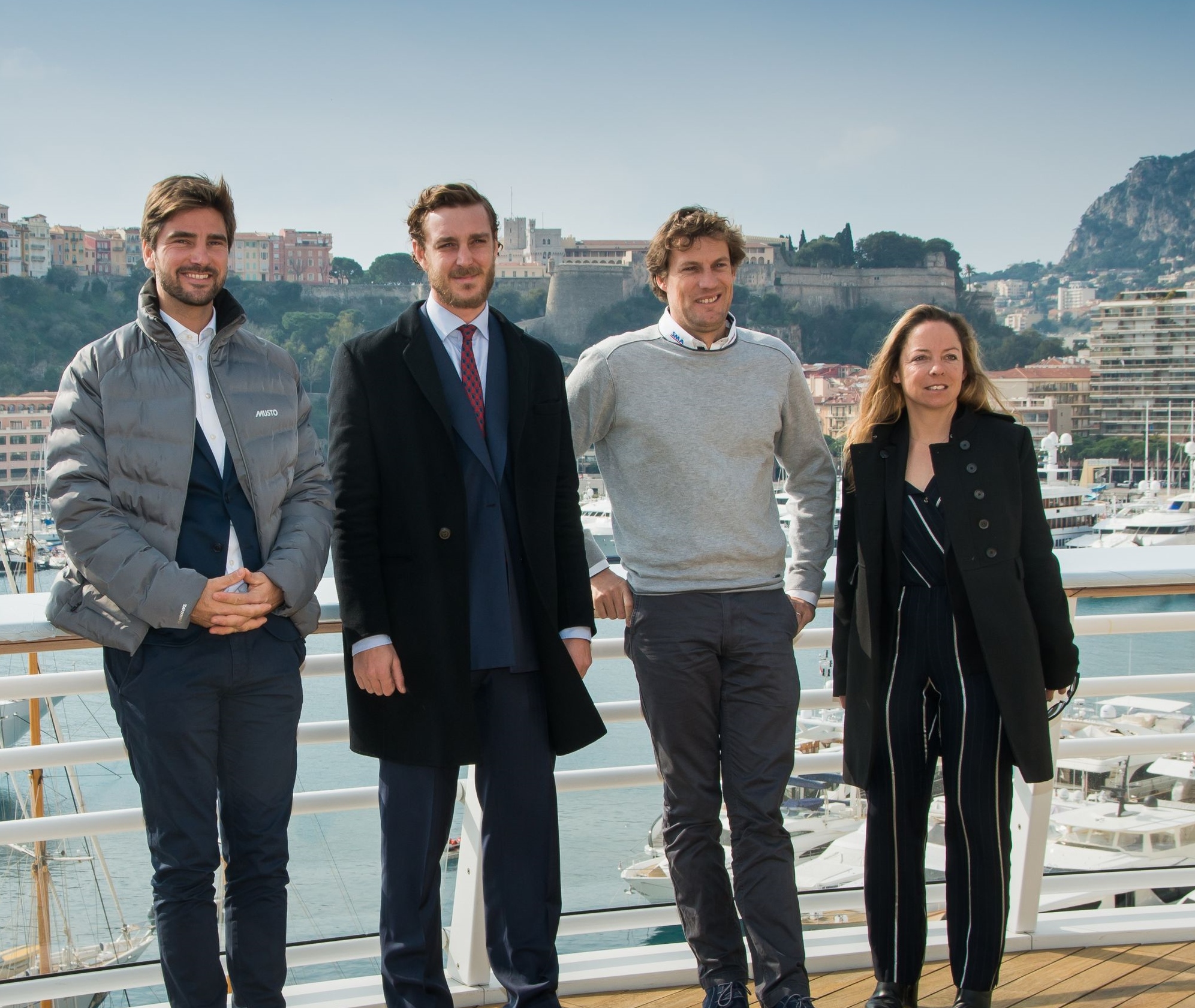 De gauche à droite Boris Herrmann, Pierre Casiraghi, Paul Meilhat et Alexia barrier_20180227_DSC5316@mesi_HD