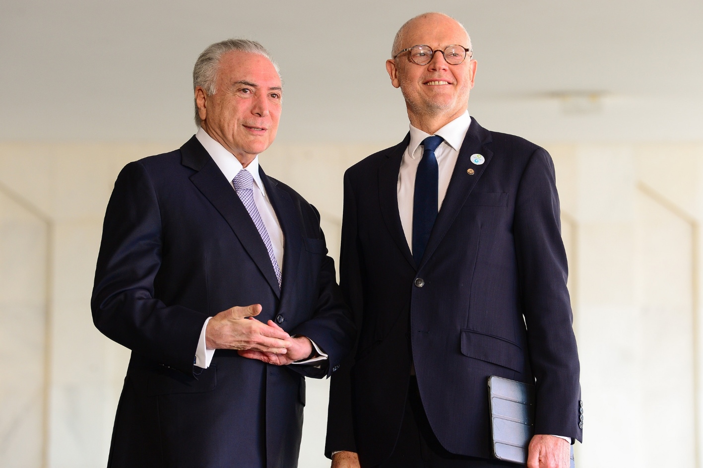 Serge Telle accueilli par Michel Temer, Président de la République fédérative du Brésil