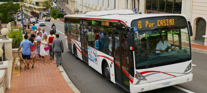 Le réseau de bus à Monaco.